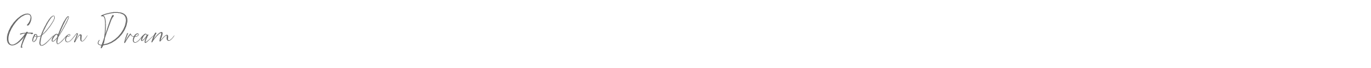 Sample characters Golden Dream Font